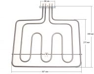 ТЭН (верхний) духовки Ardo 1800W